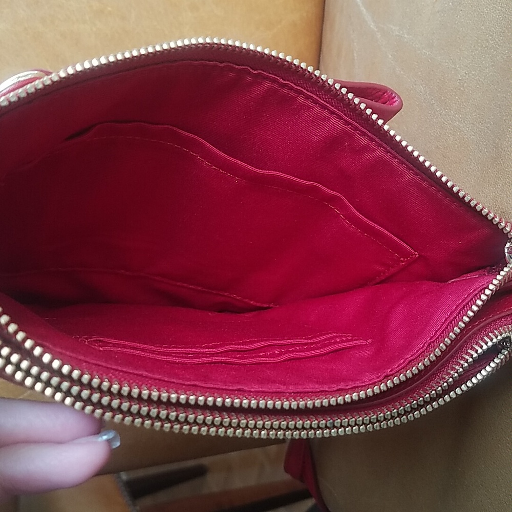 Coach Lyla Red Pebbled Leather Crossbody Bag - Picture 7 of 13